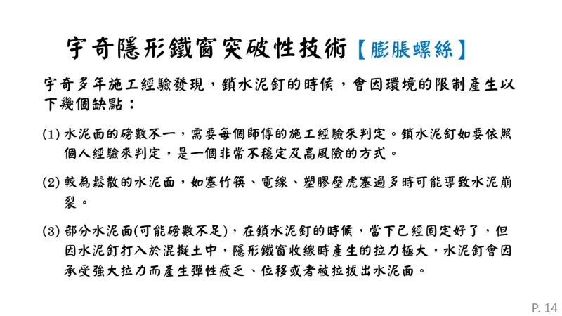 宇奇隱形鐵窗各部件作用講解PPT14